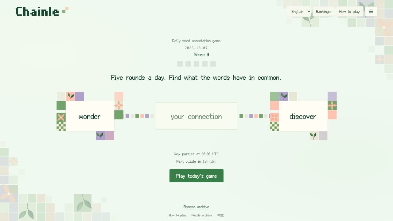 Chainle – Play the Daily Word Association Game Online